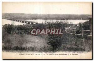 Postcard Old Champtoceaux (m and L) General view taken of the Route de la Var...