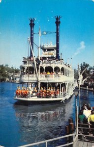 Disneyland, C-9, Riverboat, Rivers of America, Old Postcard