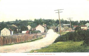 Burnsville PA Looking North Street View  Postcard