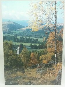 Vintage Postcard Craithie Church and the Dee Valley Aberdeenshire