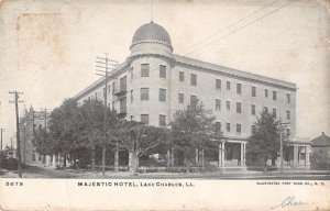 Lake Charles Louisiana Majestic Hotel Vintage Postcard AA32629