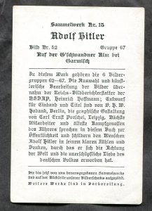 5311- GERMANY 1930s Original Collectable Card Hitler at Garmisch Nazi Propaganda