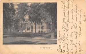 Mt Plesant Iowa~IWU Wesleyan University~Hershey Hall~B&W Postcard 1904 UDB 