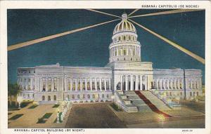 Cuba Havana Capitol Building At Night