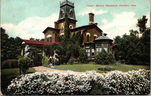 Ilion Mallory Residence Charlton Iowa Postcard 1909 bad weather all spring