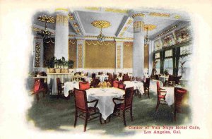 Van Nuys Hotel Cafe Interior Los Angeles California 1905c postcard