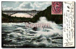 Postcard Old Niagara Rapids FallsWhirlpool