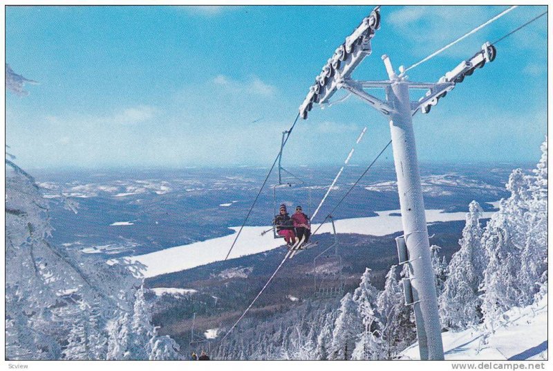 Skiing #2 , The Double Chair Lift , Mont Tremblant , Quebec , Canada , 40-60s