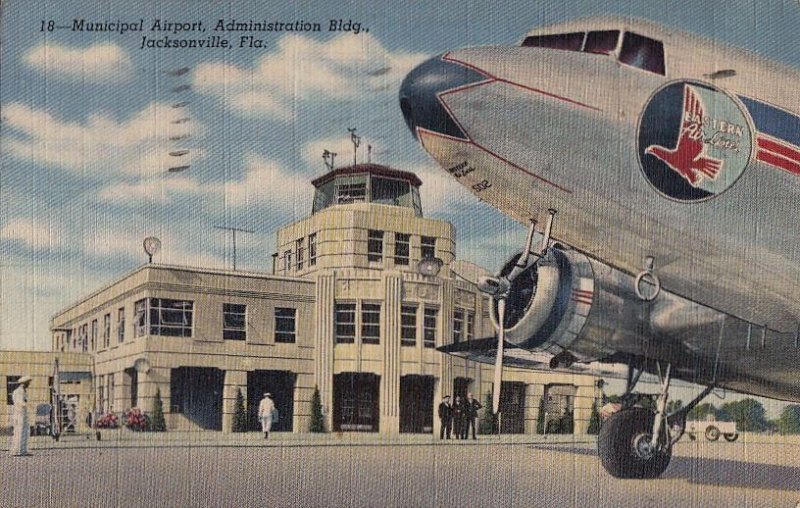 Postcard Municipal Airport Administration Building Jacksonville FL