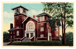 Postcard CHURCH SCENE Wadsworth Ohio OH AP5590