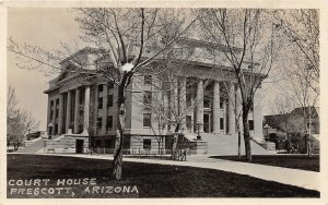 F50/ Prescott Arizona RPPC Postcard c1920s Court House Building