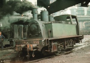 Postcard Fabrica La Felguera Locomotora Vapor 0-2-0-T Locomotive Train