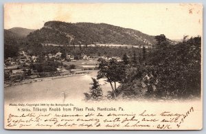 Nanticoke Pennsylvania~Tilburys Knob from Pikes Peak~Homes~1906 Rotograph B&W PC