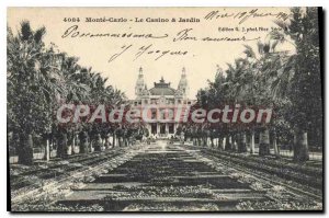 Postcard Old Casino MONTE CARLO Garden