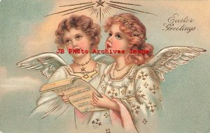 Easter, Unknown Pub No 6221, Angels Singing from Sheet Music Under Bright Star 