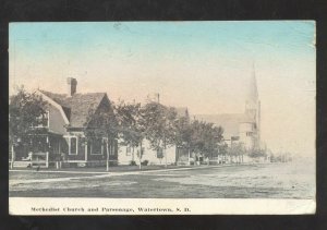 WATERTOWN NORTH DAKOTA METHODIST CHURCH PARSONAGE VINTAGE POSTCARD