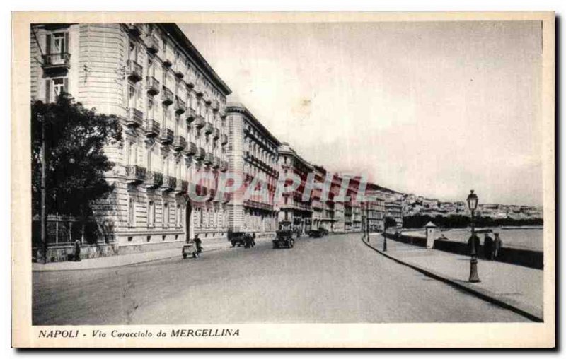 Postcard Old Napoil Caraccielo Via Mergellina