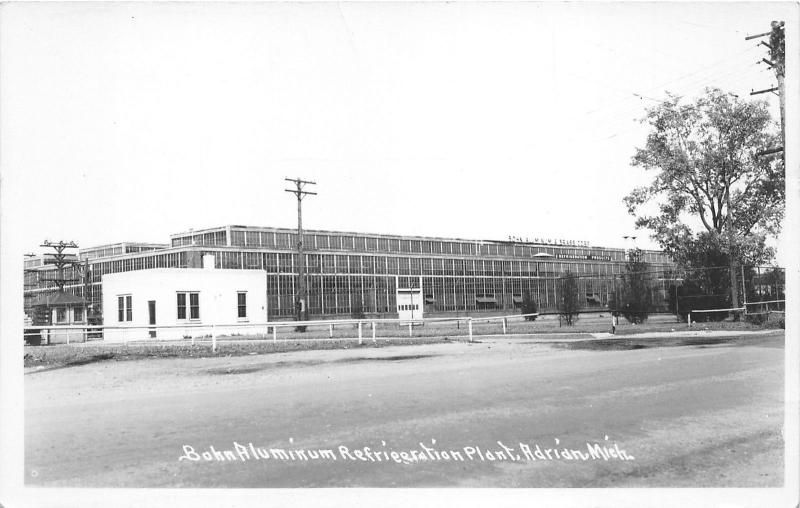 Adrian Michigan~Bohn Aluminum Refrigeration Plant~1950s RPPC-Postcard