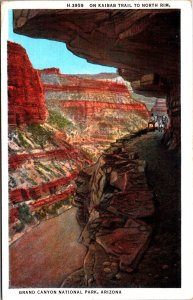 USA Grand Canyon National Park Arizona Kaibab Trail Postcard 09.64