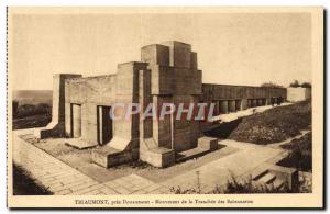 Old Postcard Thiaumont Douaumont near Monument of the trench bayonets Army