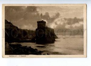 191643 ITALY RAPALLO Vintage charity stamp RPPC to RIGA