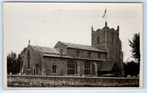 RPPC BURES St. Mary's Church ESSEX UK Postcard