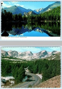 2 4x6 Postcards ROCKY MOUNTAIN National Park, CO ~ BEAR LAKE & Bear Lake Road