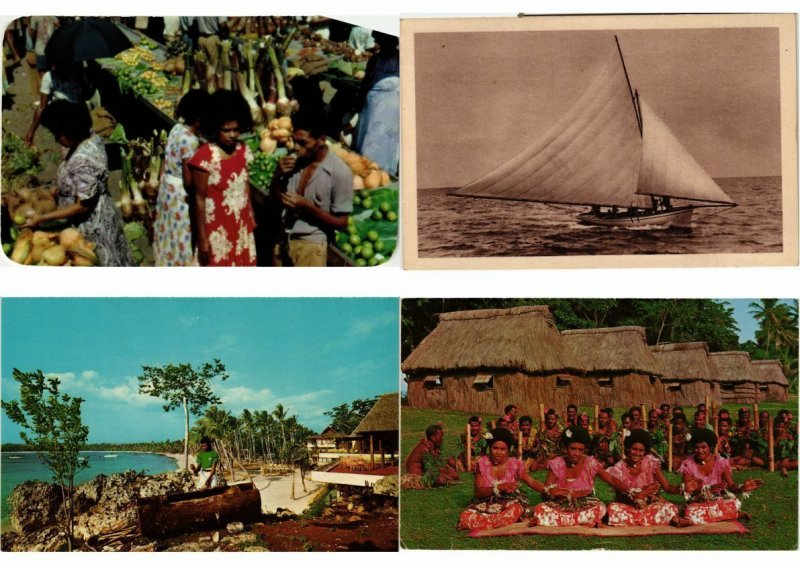 FIJI OCEANIA SOUTH PACIFIC 75 Vintage Postcards Mostly pre-1980 (L2693)