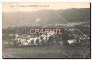 Old Postcard Vue Generale Marmanhac Cantal