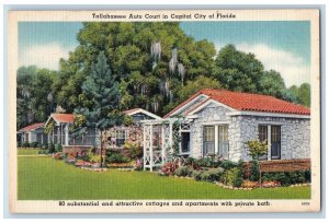 1948 Tallahassee Auto Court Hotel & Restaurant View Tallahassee Florida Postcard