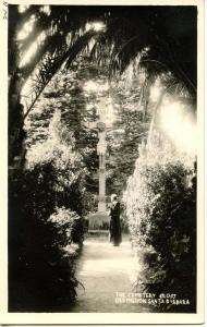 CA - Santa Barbara Mission, The Cemetery Cross     *RPPC