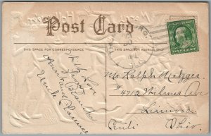 HALLOWEEN 1911 EMBOSSED ANTIQUE POSTCARD