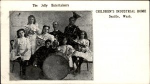 Seattle WA Jolly Entertainers Childrens Indust Home Vaudeville Vintage Postcard