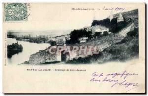 Old Postcard Mantes la jolie Hermitage of Saint Sauveur