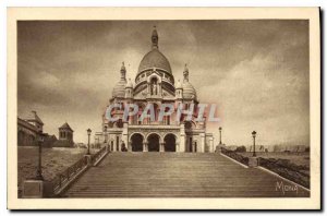 Old Postcard Paris The Sacre Coeur Basilica at Montmartre