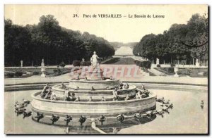 Old Postcard Park of Versailles Latona Basin From