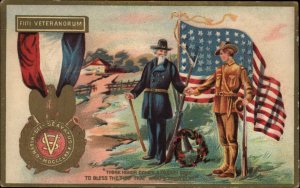 Memorial Day Civil War Veteran & Soldier Guns Flag c1910 Postcard