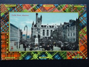 Scotland Tartans ABERDEEN Castle Street c1908 Postcard Woolstone Bros