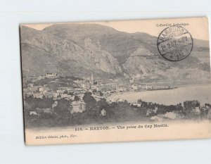 Postcard Vue prise du Cap Martin Menton France