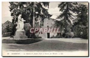 Old Postcard Domremy House of Joan of Arc Statue of Mercies