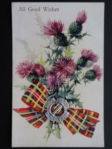 Scotland SCOTCH EMBLEM FITMENT - ALL GOOD WISHES by Valentine 1823 Old Postcards