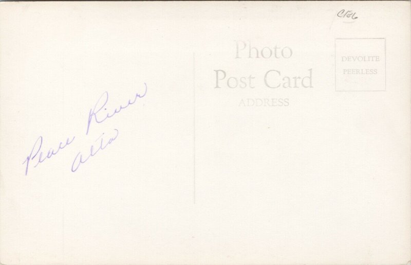 Peace River Alberta Birdseye Real Photo Postcard E90