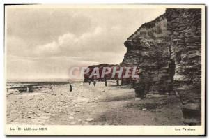 Old Postcard Luc Sur Mer Cliffs