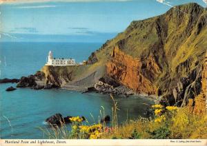 B100297 hartland point and lighthouse devon    uk