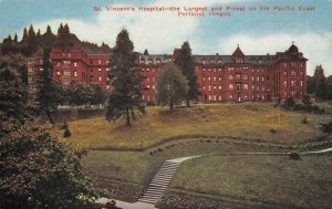 Portland, Oregon ST. VINCENT'S HOSPITAL c1910s Vintage Postcard