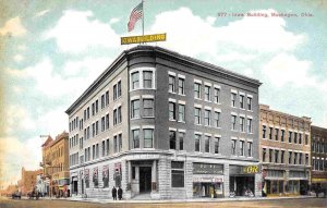 Iowa Building Muskogee Oklahoma 1910c postcard