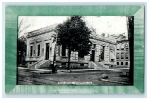 c1910's Champaign Illinois IL, Post Office Scene Street Dirt Rock Postcard 