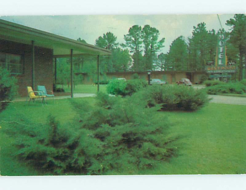 Unused Pre-1980 WEST POINT MOTEL West Point Georgia GA u1471