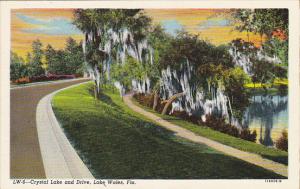 Florida Lake Wales Crystal Lake and Drive Curteich