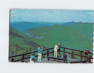 Postcard Smuggler's Notch from Summit Mt. Mansfield, Stowe, Vermont